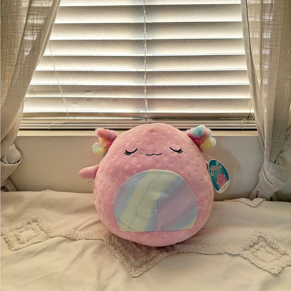 Axolotl glow in the dark squishmallow